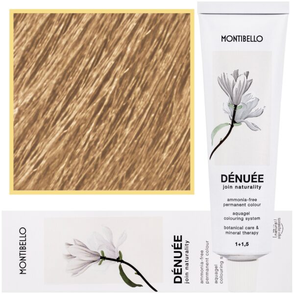 Montibello Denuee – naturalna wegańska farba do włosów bez amoniaku, 60 ml 9,31 | Popielaty Złoty Bardzo Jasny Blond