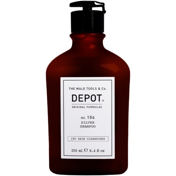 Depot NO. 104 Silver - szampon do włosów siwych i rozjaśnianych dla mężczyzn, 250ml