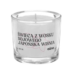 Świeczka sojowa Japońska Wiśnia 250 ml wytrawna i lekko słodka