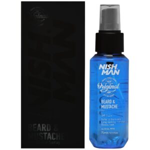 Nishman Genius Beard&Mustache Perfumed Spray - odświeżające perfumy do brody i wąsów, 75ml