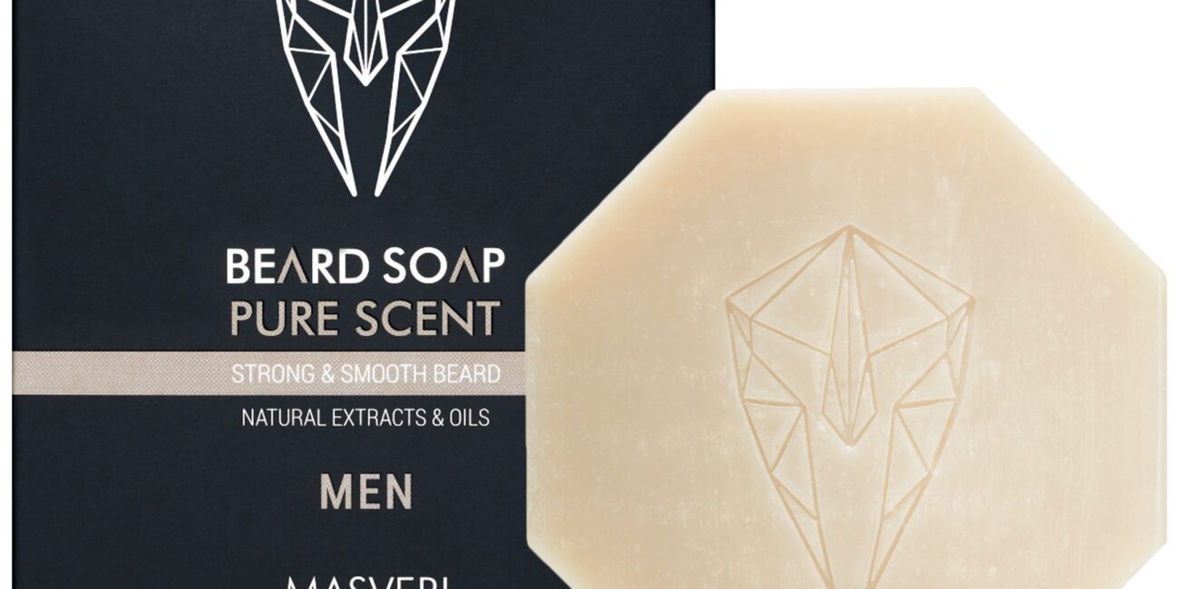 Masveri Beard Soap Pure Scent - wygładzająco-wzmacniające mydło do brody, 100g