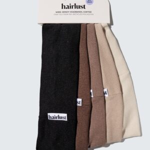 Wide Jersey Headbands, 5-Pack, Coffee