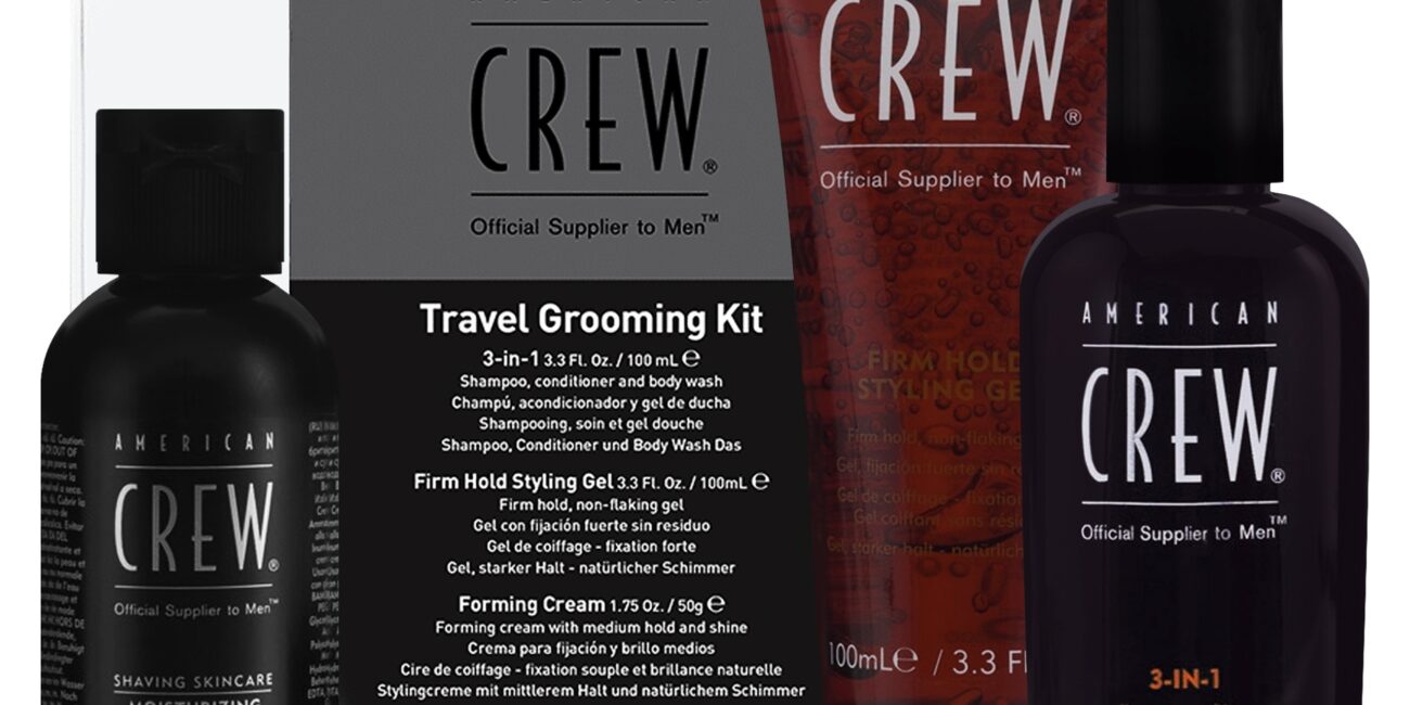 American Crew Travel Kit Grooming - zestaw kosmetyków męskich na podróż, 2x100ml+2x50ml