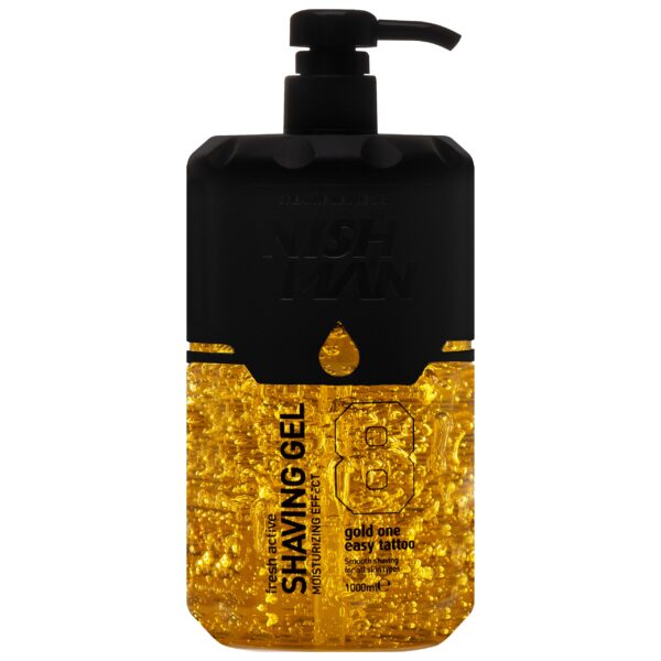 Nishman Shaving Gel 8 Fresh Active Gold One Easy Tattoo - żel do golenia, 1000ml