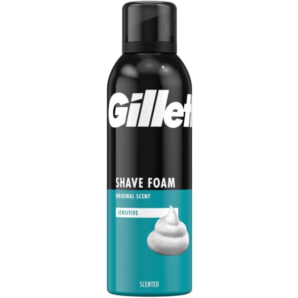 Gillette Sensitive Skin - łagodna pianka do golenia dla mężczyzn, do skóry wrażliwej 200 ml