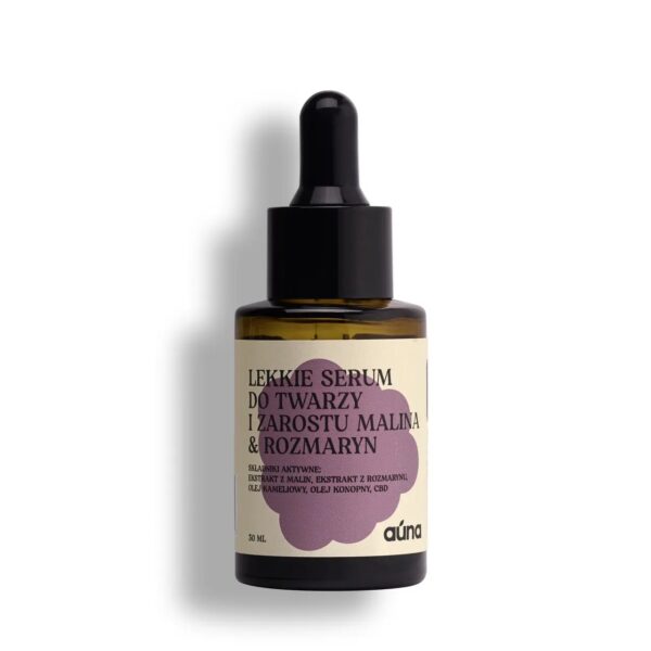 lekkie serum do twarzy i zarostu malina & rozmaryn 2 w 1 dla mężczyzn | 30 ml