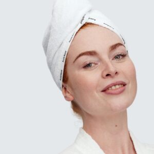 Bamboo Hair Towel Wrap, White
