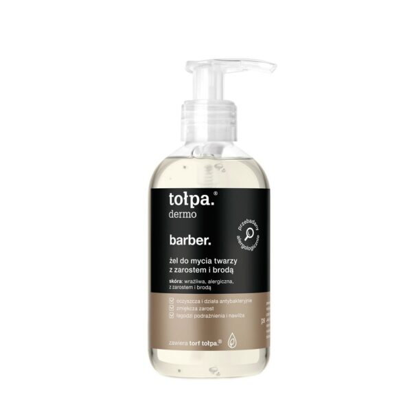 tołpa. dermo barber. żel do mycia twarzy z zarostem i brodą, 150 ml
