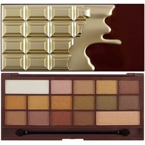 Makeup Revolution Chocolate Golden Bar - paletka błyszczących cieni do powiek 22g