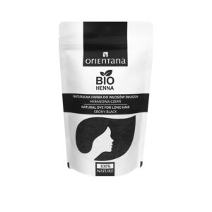 BIO HENNA Naturalna farba do włosów długich HEBANOWA CZERŃ 100 g