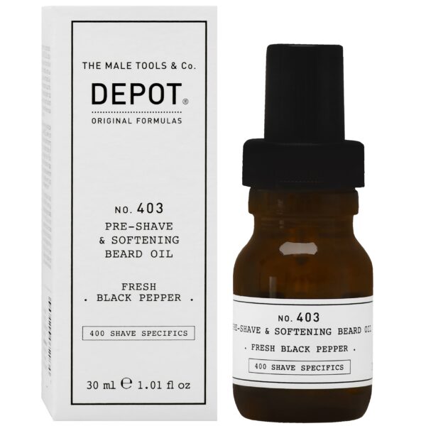 Depot NO. 403 Pre-Shave & Softening Beard - olejek zmiękczający zarost przed goleniem, 30ml