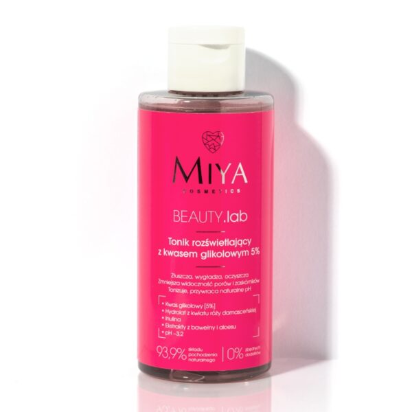 Rozświetlający tonik z kwasem glikolowym 5% | Miya Cosmetics