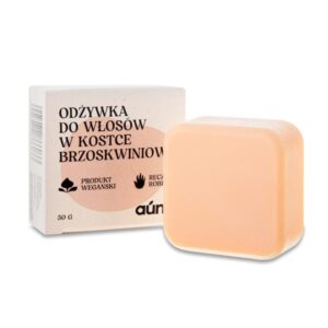 Brzoskwiniowa odżywka do włosów w kostce emolientowa 50 g z jedwabiem roślinnym