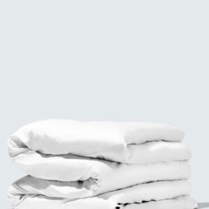 Silky Bamboo Duvet Cover, Pearl White