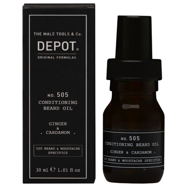 Depot NO. 505 Ginger Cardamom Beard Oil - olejek do brody, imbir i kardamon, 30ml