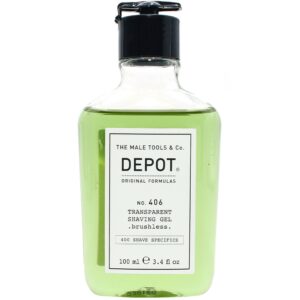 Depot NO. 406 Transparent Shaving Gel - żel do golenia z eukaliptusem i aloesem, 100ml