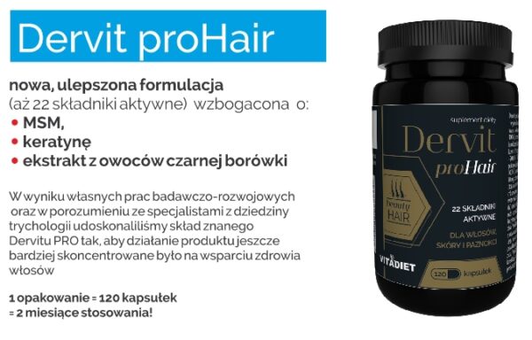 Dervit ProHair - suplement diety na włosy, skórę, paznokcie