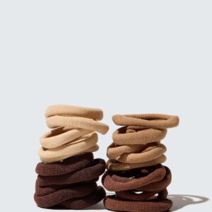Elastic Hair Ties, 20-Pack, Coffee