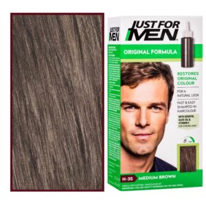 Just For Men – odsiwiacz do włosów dla mężczyzn, 66 ml H35 |  Średni Brązowy