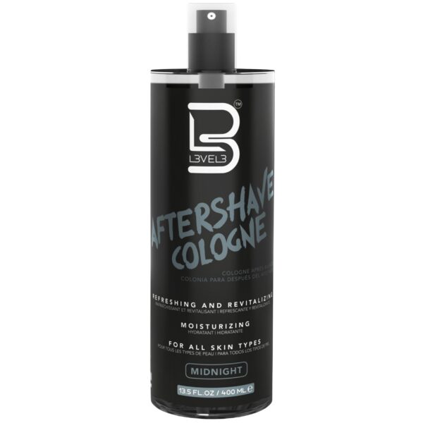 L3VEL3 Aftershave Cologne Midnight - woda kolońska po goleniu, nawilżająca, 400ml