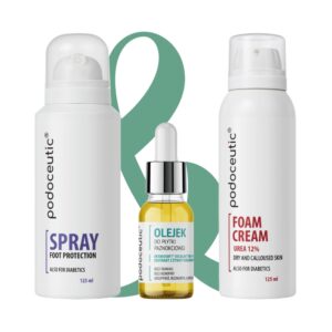 Zestaw Podoceutic® - Spray & Pianka do stóp & Olejek do paznokci