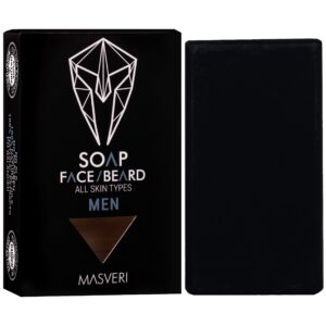 Masveri Soap Face Beard All Skin Types - mydło do twarzy i zarostu dla mężczyzn, 100g