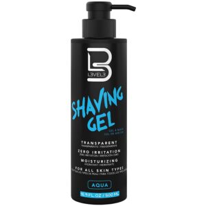 L3VEL3 Shaving Gel Aqua - przezroczysty żel do golenia o świeżym zapachu, 500ml