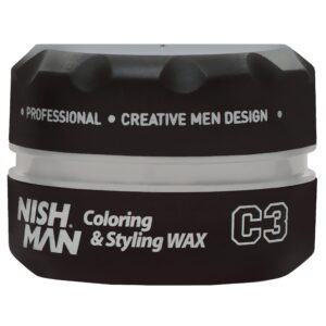 Nishman Coloring&Styling Wax - wosk koloryzujący, efekt czarnych włosów, 100ml