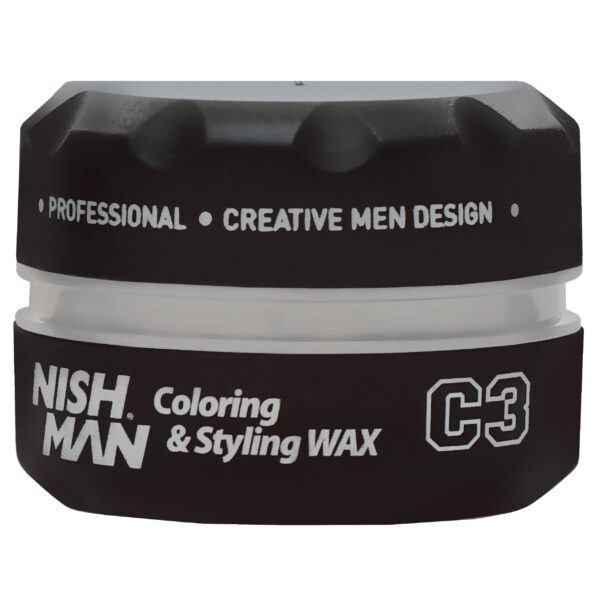 Nishman Coloring&Styling Wax - wosk koloryzujący, efekt czarnych włosów, 100ml