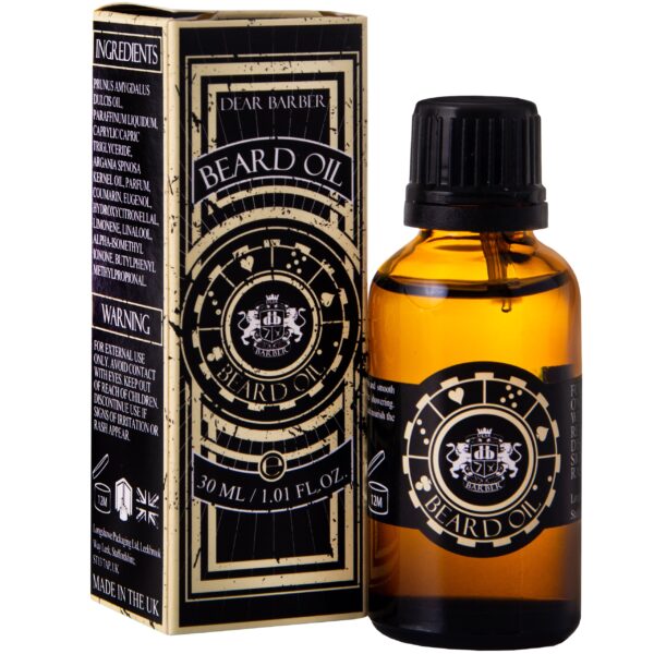 Dear Barber Beard Oil - olejek do brody z olejkiem arganowym i migdałowym, 30ml