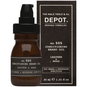 Depot No.505 Leather&Wood - olejek do brody 30ml