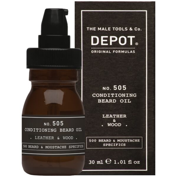 Depot No.505 Leather&Wood - olejek do brody 30ml