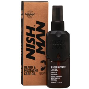 Nishman Beard & Mustache Care Oil – olejek do brody i wąsów o lekkiej konsystencji, 100 ml.