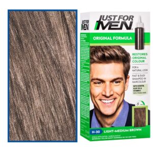 Just For Men – odsiwiacz do włosów dla mężczyzn, 66 ml H30 |  Jasny Średni Brązowy
