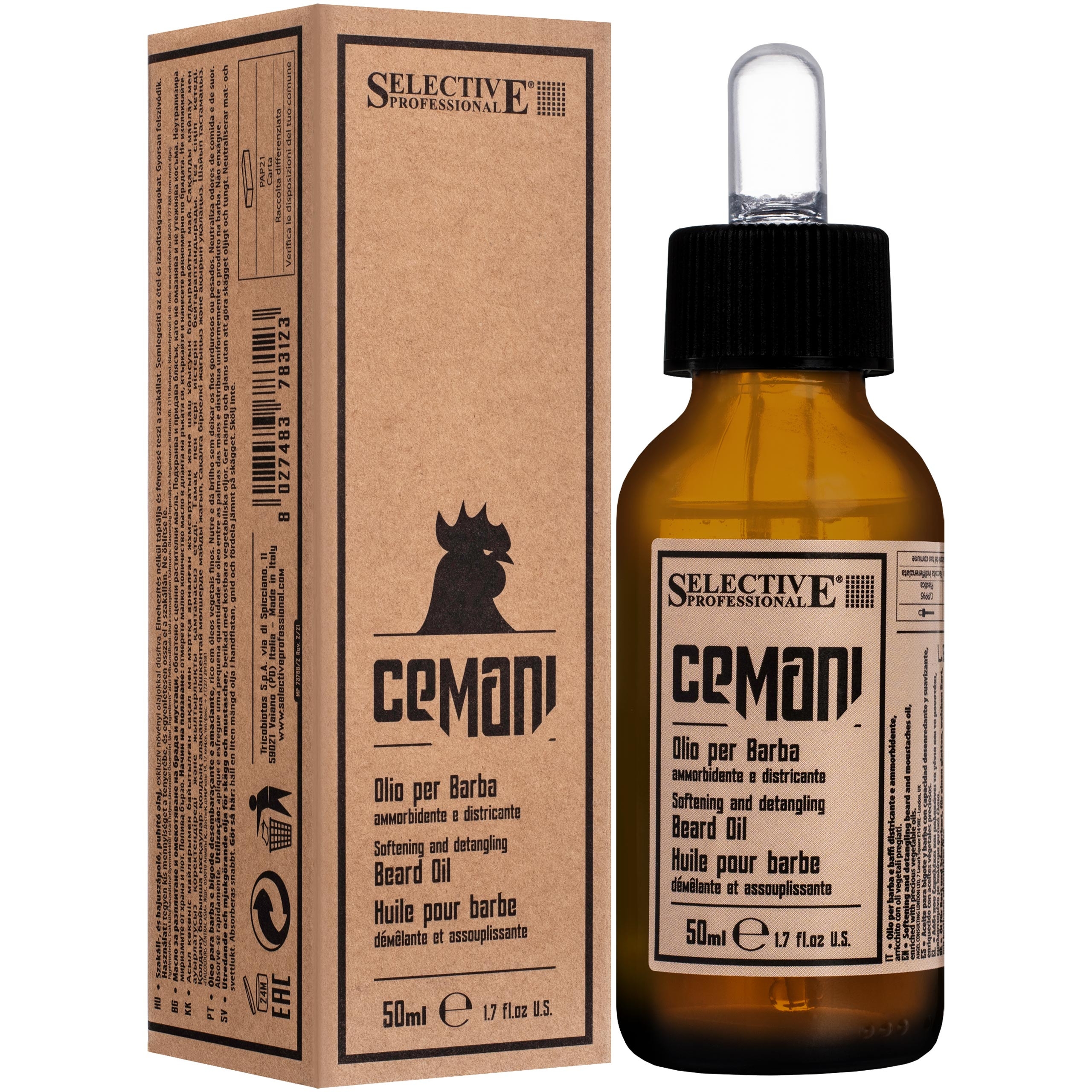Selective Cemani Beard Oil – olejek do pielęgnacji zarostu i skóry twarzy, 50ml