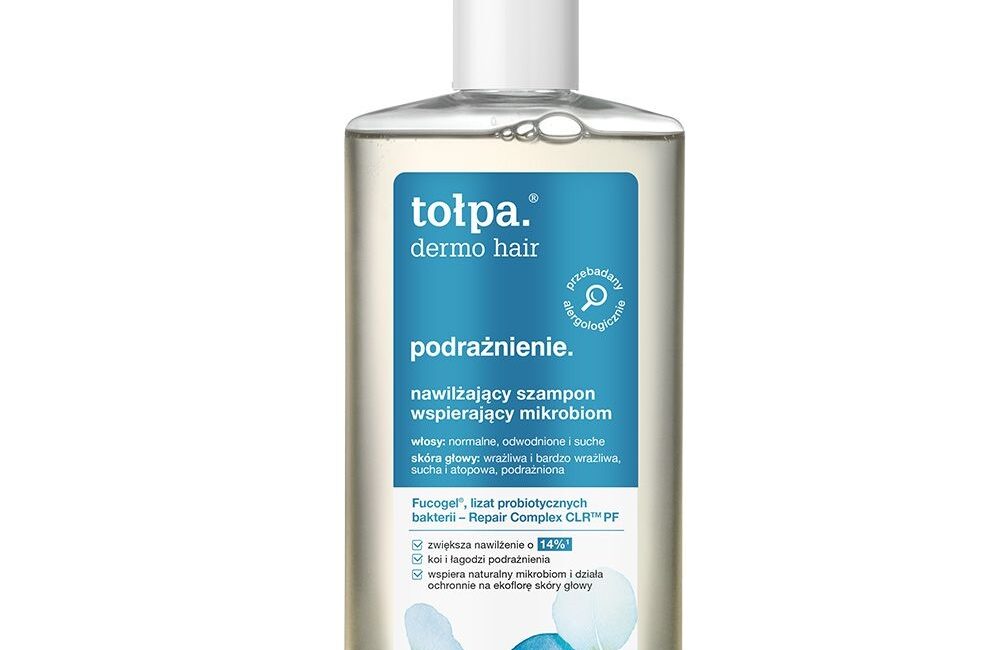 tołpa. podrażnienie. nawilżający szampon wspierający mikrobiom, 250 ml