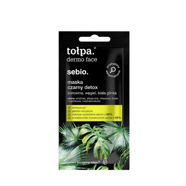 tołpa. sebio. maska czarny detox, 8ml
