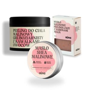 Zestaw Malinowy Zawrót Głowy: Shea Malinowe, Mydło Malinowe, Peeling Malinowy