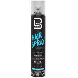 L3VEL3 Hair Spray - mocno utrwalający lakier do stylizacji włosów, 400ml