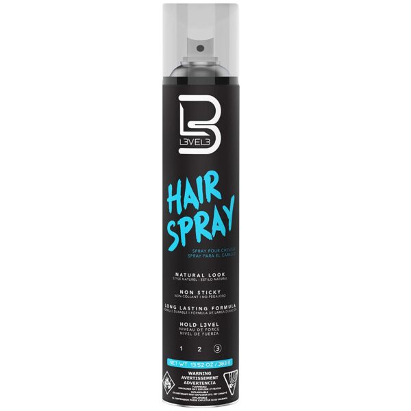 L3VEL3 Hair Spray - mocno utrwalający lakier do stylizacji włosów, 400ml