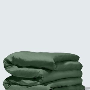 Silky Bamboo Duvet Cover, Olive Green