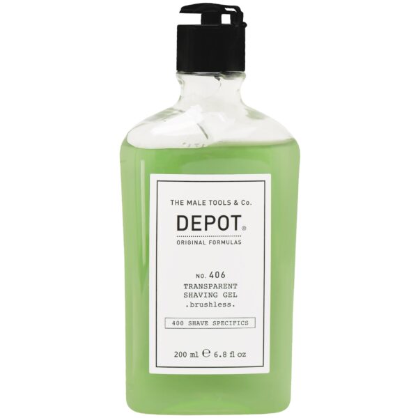 Depot NO. 406 Transparent Shaving Gel - transparentny żel do golenia, 200ml