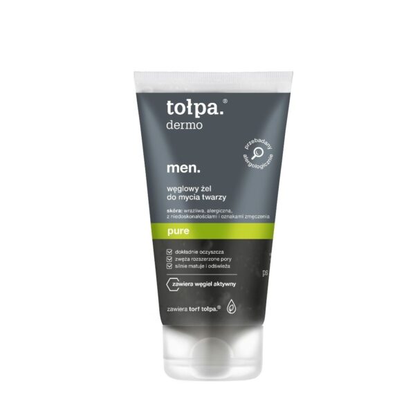 tołpa. pure. węglowy żel do mycia twarzy, 150 ml