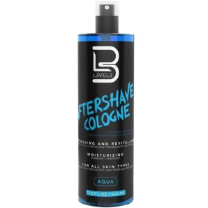 L3VEL3 Aftershave Cologne Aqua - woda kolońska po goleniu, nawilżająca, 400ml