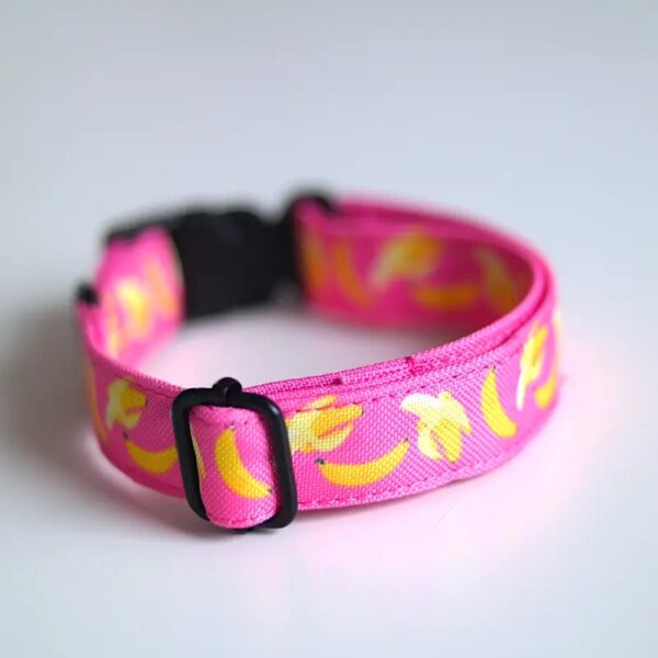 BANANOWA obroża szyta w Polsce MOCNA