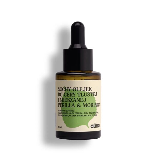 suchy olejek do cery tłustej i mieszanej perilla & moringa | serum na niedoskonałości | 30 ml