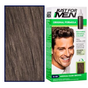 Just For Men – odsiwiacz do włosów dla mężczyzn, 66 ml H40 |  Ciemny Średni Brązowy