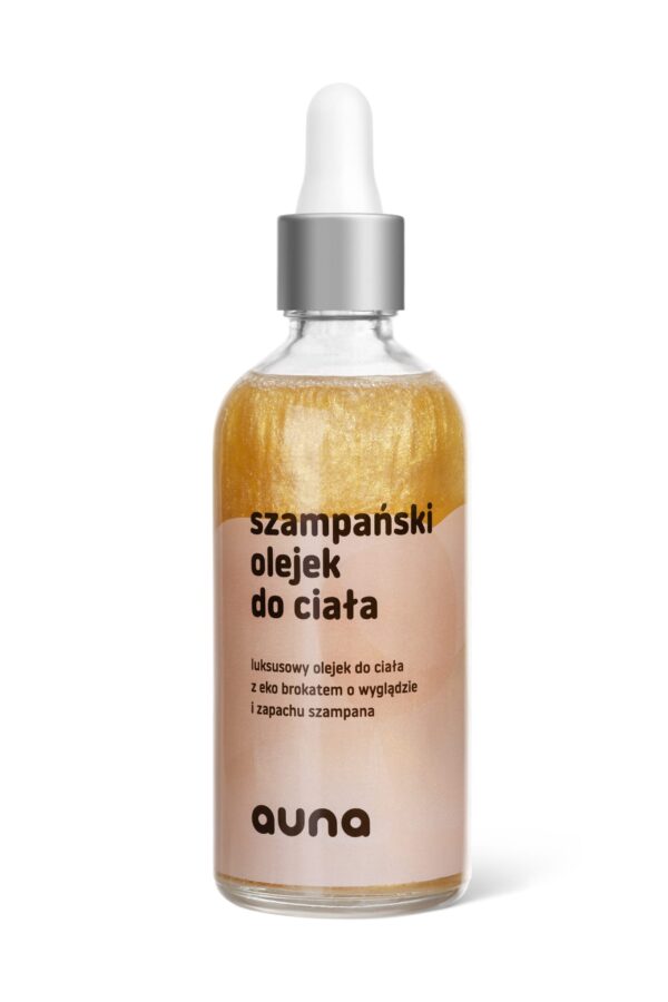 Olejek szampański do ciała z drobinkami 100 ml z ekobrokatem o zapachu szampana