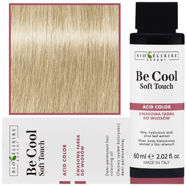Bioelixire Be Cool Soft Touch - wegańska farba do włosów o kwasowej formule, 60ml 10.0 | Platynowy Blond