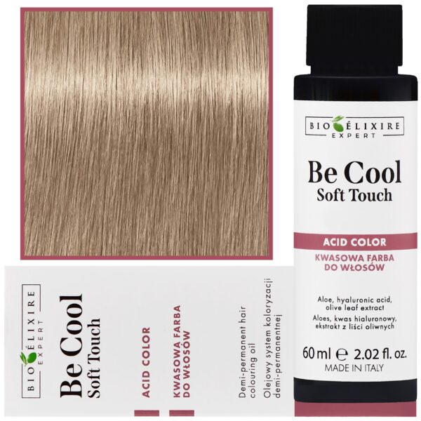 Bioelixire Be Cool Soft Touch - wegańska farba do włosów o kwasowej formule, 60ml 10.3 | Platynowy Złoty Blond